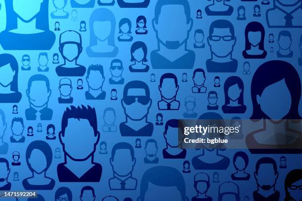 abstract blue background - people pattern - man light blue background stock illustrations