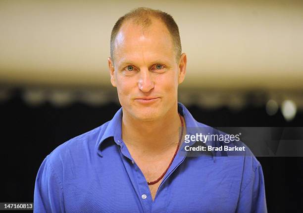 Director Woody Harrelson attends the "Bullet For Adolf" cast and creative team photo call at The Snapple Theater Center on June 26, 2012 in New York...