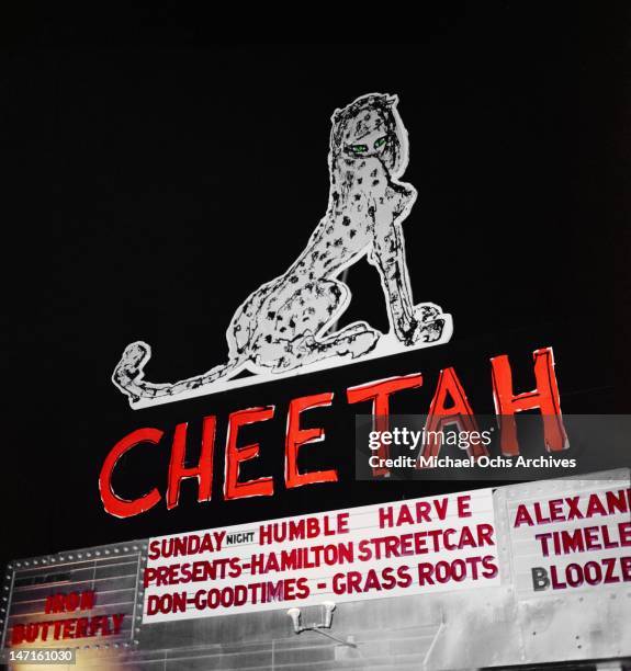 Exterior of the Cheetah located on Lick Pier on January 5, 1968 in Santa Monica, California.