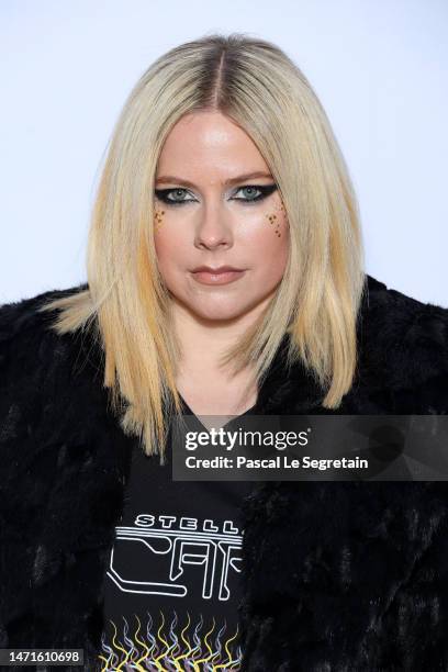 Avril Lavigne attends the Stella McCartney Womenswear Fall Winter 2023-2024 show as part of Paris Fashion Week on March 06, 2023 in Paris, France.