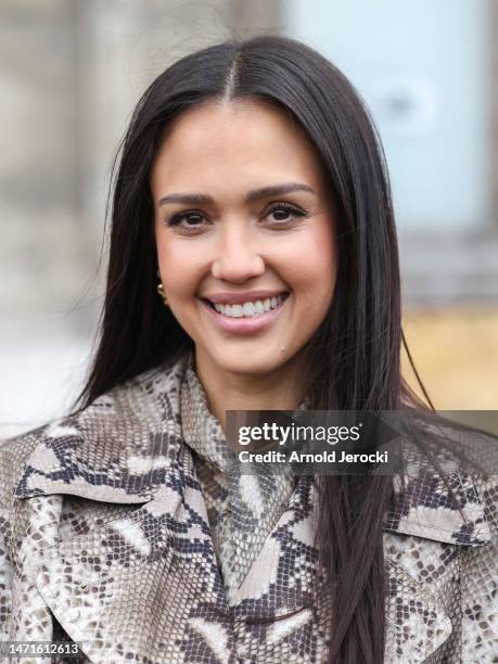 Jessica Alba attends the Stella McCartney Womenswear Fall Winter 2023-2024 show as part of Paris Fashion Week on March 06, 2023 in Paris, France.