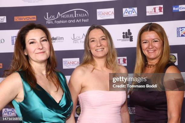 Verdiana Bixio, Ilaria Pagano and Alessandra Tarissi attend the Los Angeles, Italia Festival Inauguration Ceremony, Red Carpet And Opening Ceremony...