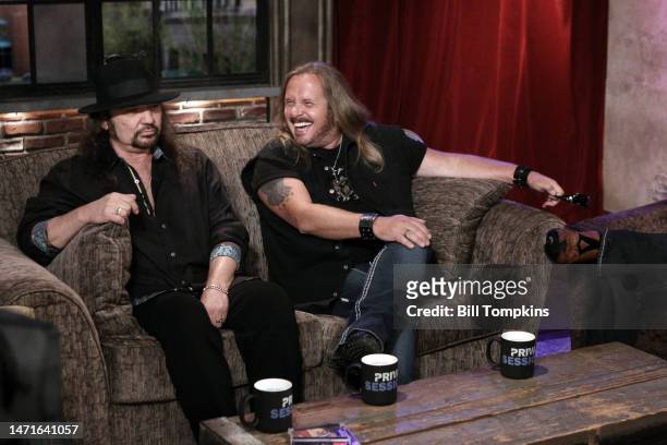 Gary Rossington, lead guitarist and Johnny Van Zant, lead singer of Lynyrd Skynrd appear on TV show on August 1, 2010 in New York City.
