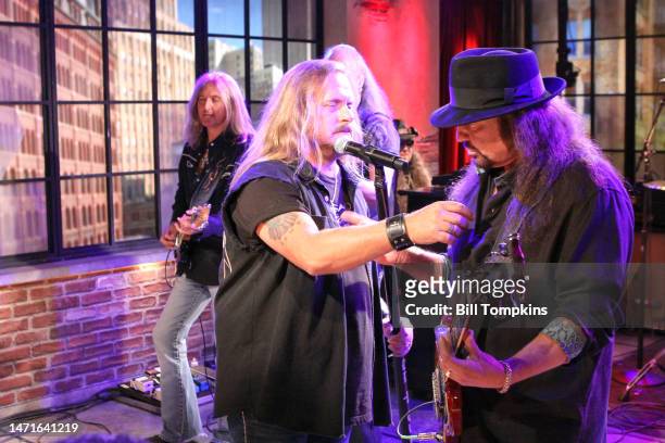 Gary Rossington, lead guitarist and Johnny Van Zant, lead singer of Lynyrd Skynrd appear on TV show on August 1, 2010 in New York City.