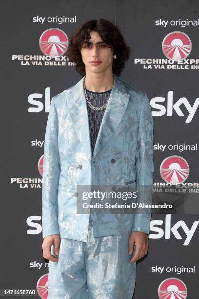 Achille Costacurta attends the photocall for "Pechino Express – La via delle Indie" on March 06, 2023 in Milan, Italy.