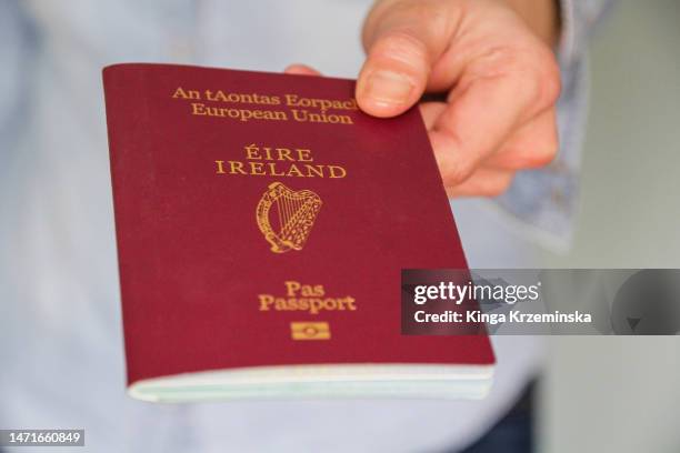 irish passport - ireland border stock pictures, royalty-free photos & images