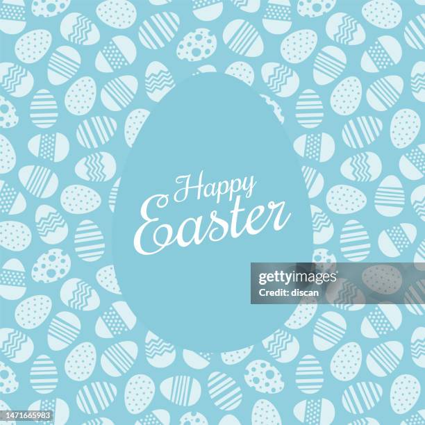easter seamless vector pattern background with eggs. - easter stock illustrations