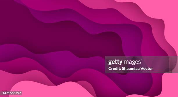modern pink papercut background concept design - torn paper background stock illustrations
