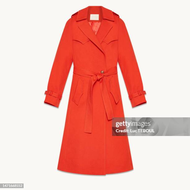 women's clothing - trench coat isolated stock pictures, royalty-free photos & images
