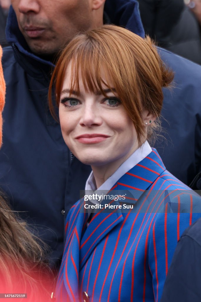 Emma Stone attends the Louis Vuitton Womenswear Fall Winter 20232024