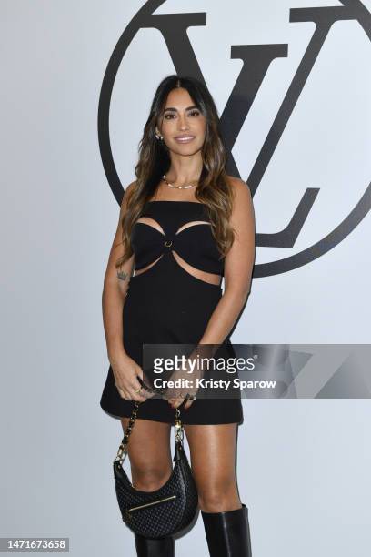 Antonella Roccuzzo attends the Louis Vuitton Womenswear Fall Winter 2023-2024 show as part of Paris Fashion Week at Orsay Museum on March 06, 2023 in...
