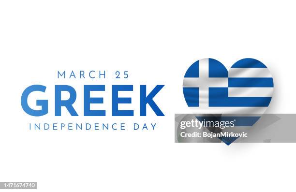 greek independence day, march 25. vector - greece message stock illustrations