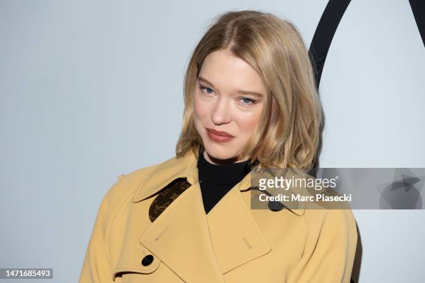 Lea Seydoux attends the Louis Vuitton Womenswear Fall Winter 2023-2024 show as part of Paris Fashion Week at Orsay Museum on March 06, 2023 in Paris,...