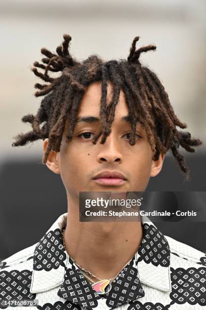 Jaden Smith attends the Louis Vuitton Womenswear Fall Winter 2023-2024 show as part of Paris Fashion Week on March 06, 2023 in Paris, France.