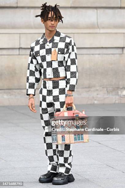 Jaden Smith attends the Louis Vuitton Womenswear Fall Winter 2023-2024 show as part of Paris Fashion Week on March 06, 2023 in Paris, France.