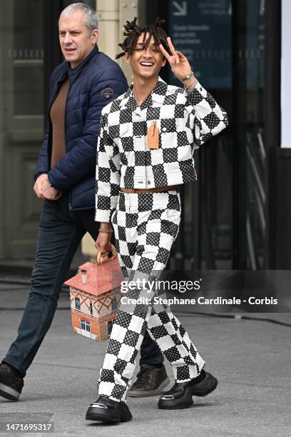 Jaden Smith attends the Louis Vuitton Womenswear Fall Winter 2023-2024 show as part of Paris Fashion Week on March 06, 2023 in Paris, France.