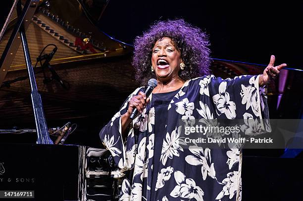 Jessye Norman performs at L'Olympia on June 26, 2012 in Paris, France.