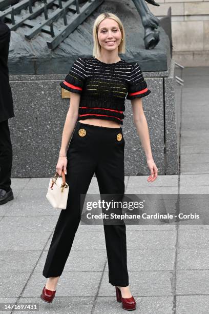 Princess Maria-Olympia of Greece attends the Louis Vuitton Womenswear Fall Winter 2023-2024 show as part of Paris Fashion Week on March 06, 2023 in...