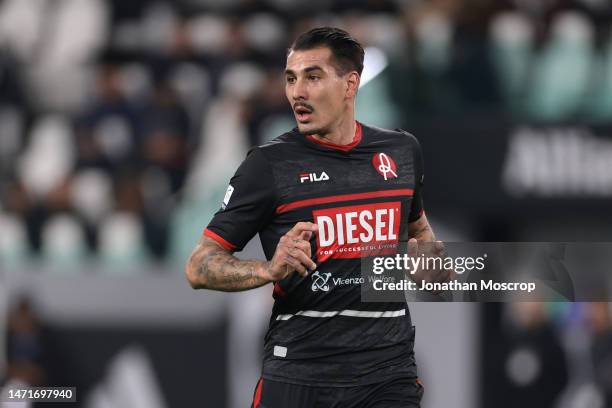 Franco Ferrari of Vicenza looks on during the Serie C Coppa Italia Final First Leg match between Juventus Next Gen and Vicenza at Allianz Stadium on...