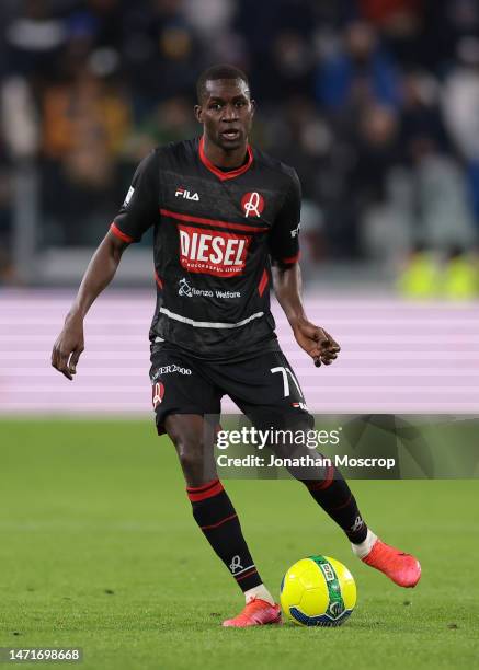 Maissa Ndiaye of Vicenza during the Serie C Coppa Italia Final First Leg match between Juventus Next Gen and Vicenza at Allianz Stadium on March 02,...