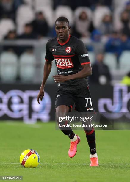 Maissa Ndiaye of Vicenza during the Serie C Coppa Italia Final First Leg match between Juventus Next Gen and Vicenza at Allianz Stadium on March 02,...