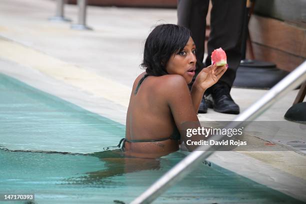 Alexandra Burke is sighted on June 26, 2012 in Miami, Florida.