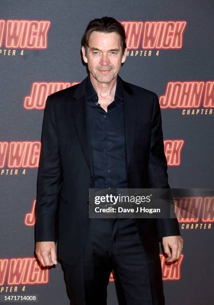 Dougray Scott arrives at the "John Wick: Chapter 4" UK Gala Screening at Cineworld Leicester Square on March 06, 2023 in London, England.