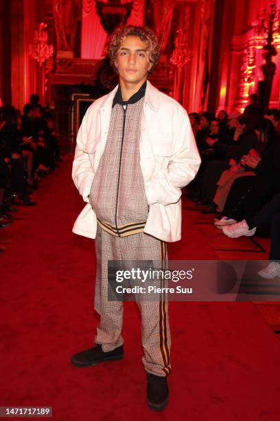 Levi Alves McConaughey attends the Dundas Womenswear Fall Winter 2023-2024 show as part of Paris Fashion Week on March 06, 2023 in Paris, France.