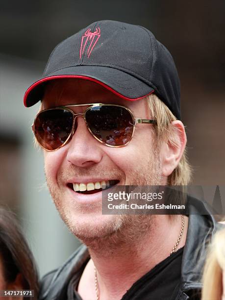 Actor Rhys Ifans attends the "Be Amazing" Stand Up Volunteer Initiative at Madison Boys And Girls Club on June 26, 2012 in the Brooklyn borough of...