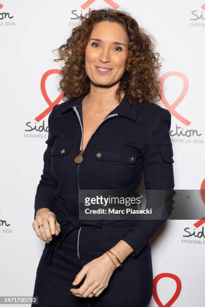 Marie-Sophie Lacarrau attends the Sidaction photocall on March 06, 2023 in Paris, France.