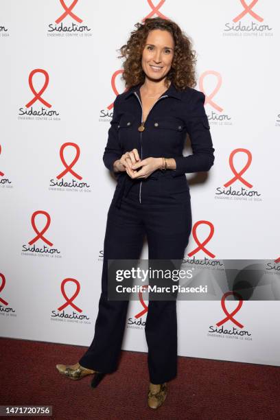 Marie-Sophie Lacarrau attends the Sidaction photocall on March 06, 2023 in Paris, France.