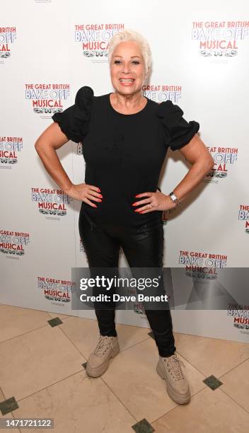 Denise Welch attends the press night performance of "The Great British Bake Off Musical" at the Noel Coward Theatre on March 06, 2023 in London,...