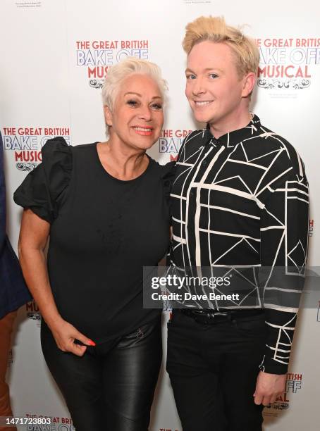 Denise Welch and Stephen Bailey attend the press night performance of "The Great British Bake Off Musical" at the Noel Coward Theatre on March 06,...