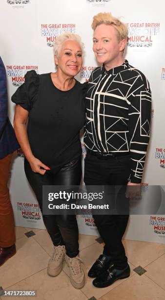 Denise Welch and Stephen Bailey attend the press night performance of "The Great British Bake Off Musical" at the Noel Coward Theatre on March 06,...