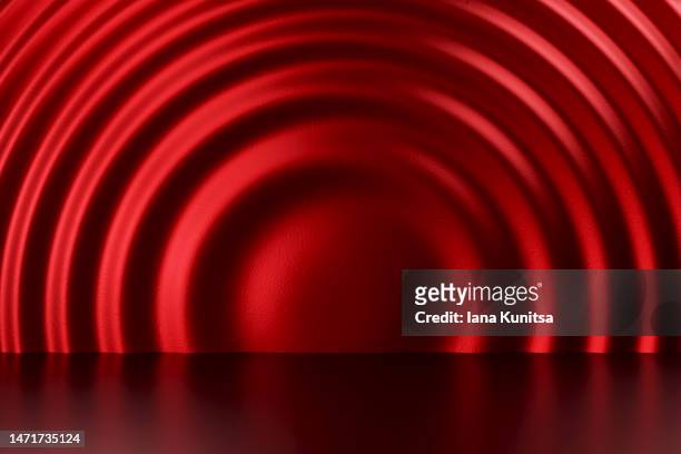 background of glossy red and black spirals. futuristic 3d pattern. - maroon swirl stock pictures, royalty-free photos & images