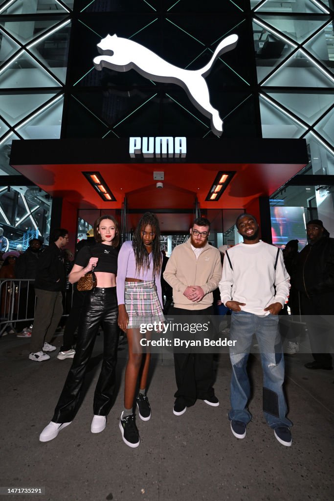 Iris Apatow, Zaya Wade, Angus Cloud, and Caleb McLaughlin attend PUMA