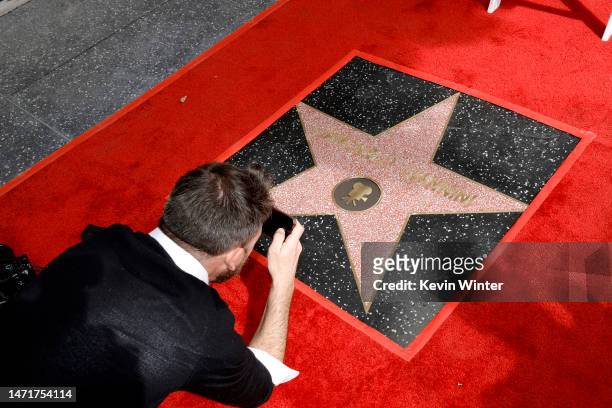 Giancarlo Giannini's star is shown at The Hollywood Walk of Fame Star Ceremony honoring Giancarlo Giannini on March 06, 2023 in Hollywood, California.