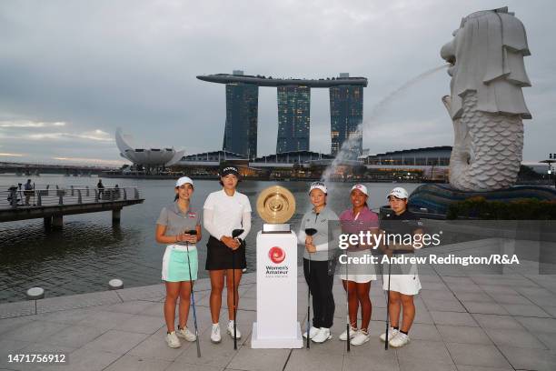 Vanessa Richani of Lebanon, Minsol Kim of South Korea, Ting-Hsuan Huang of Chinese Taipei, Aloysa Margiela Atienza of Singapore and Yuna Araki of...