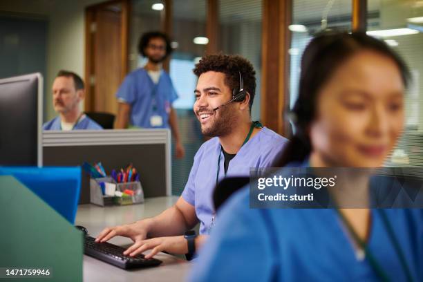 medical switchboard - telephone switchboard stockfoto's en -beelden