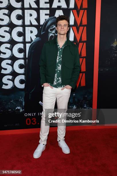 Jack Quaid attends the world premiere of Paramount's "Scream VI" at AMC Lincoln Square Theater on March 06, 2023 in New York City.