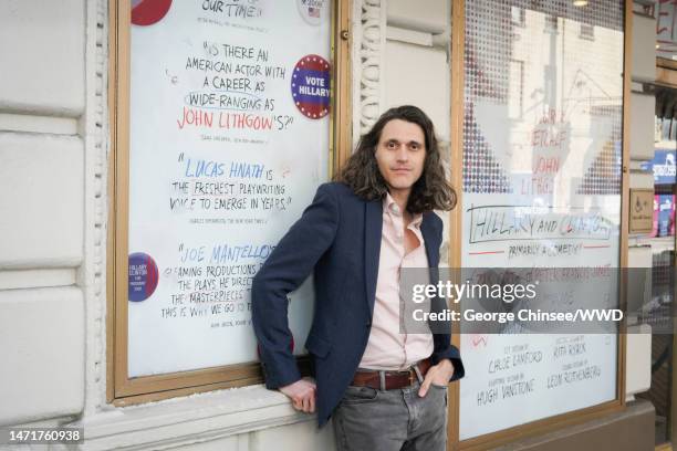 Playwright Lucas Hnath is photographed for WWD on April 16, 2019 in New York City. PUBLISHED IMAGE.