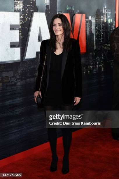Courteney Cox attends the world premiere of Paramount's "Scream VI" at AMC Lincoln Square Theater on March 06, 2023 in New York City.