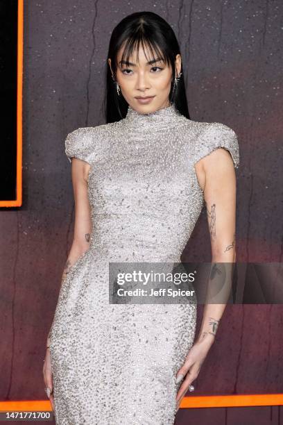 Rina Sawayama attends the "John Wick: Chapter 4" UK Gala Screening at Cineworld Leicester Square on March 06, 2023 in London, England.