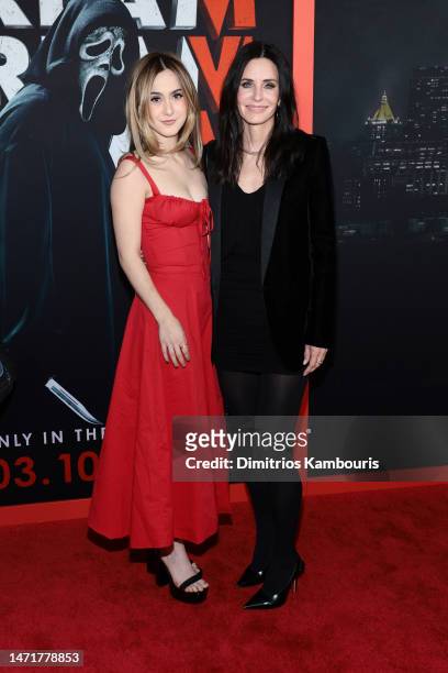 Coco Arquette and Courteney Cox attend the world premiere of Paramount's "Scream VI" at AMC Lincoln Square Theater on March 06, 2023 in New York City.