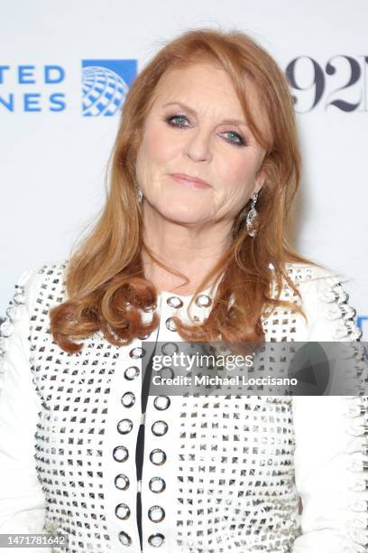 Sarah Ferguson, Duchess of York poses at Sarah Ferguson, Duchess of York In Conversation With Samantha Barry: "A Most Intriguing Lady" at The 92nd...