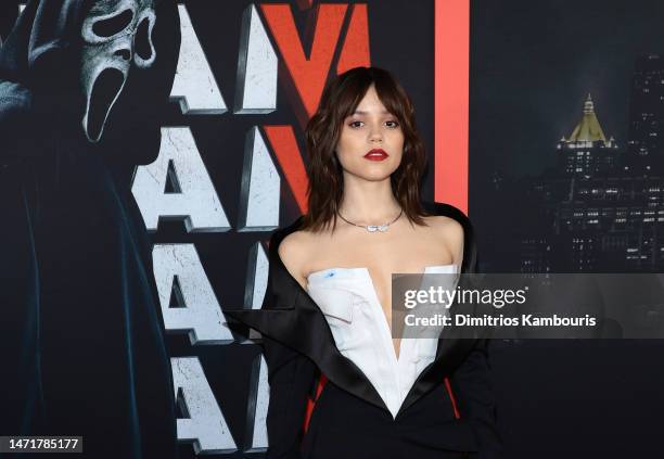 Jenna Ortega attends the world premiere of Paramount's "Scream VI" at AMC Lincoln Square Theater on March 06, 2023 in New York City.