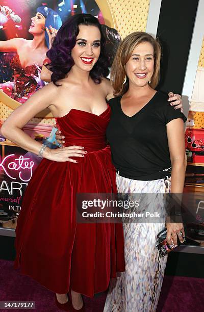 Singer Katy Perry and Paramount Pictures' president of digital entertainment Amy Powell arrive at "Katy Perry: Part Of Me" Los Angeles Premiere at...