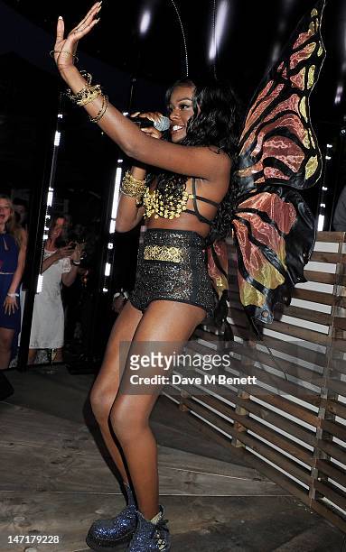 Azealia Banks performs at The Serpentine Gallery Summer Party sponsored by Leon Max at The Serpentine Gallery on June 26, 2012 in London, England.
