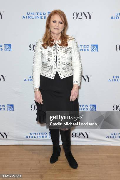 Sarah Ferguson, Duchess of York poses at Sarah Ferguson, Duchess of York In Conversation With Samantha Barry at The 92nd Street Y New York, on March...