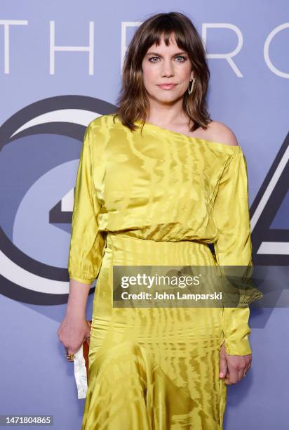 Anna Chlumsky attends The Roundabout Gala 2023 at The Ziegfeld Ballroom on March 06, 2023 in New York City.